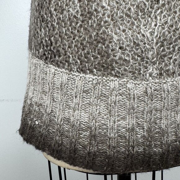 Fenn Wright Manson Women's Turtleneck Tunic Sweater M Gray Taupe Wool Blend Cozy - Picture 6 of 11